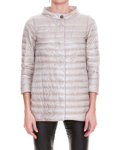 Herno Quilted Down Jacket In Ivory