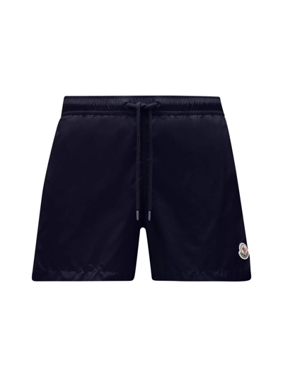 MONCLER MONCLER LOGO PATCH DRAWSTRING SWIM SHORTS