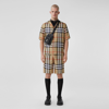 Burberry Silk Embroidered Bermuda Shorts In Archive Beige