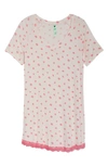 Honeydew Intimates All American Sleep Shirt In Petal Pink Lips