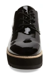 Eileen Fisher Eddy Derby In Black Patent Leather
