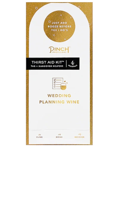 Pinch Provisions Wedding Planning Wine Thirst Aid Kit In Metallic Gold