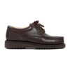 Paraboot Thiers Smooth Leather Boat Shoes In Brown