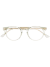 Ahlem Lightweight Transparent-effect Round Glasses In Neutrals
