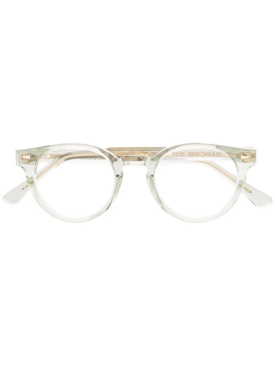 Ahlem Lightweight Transparent-effect Round Glasses In Neutrals