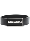 DSQUARED2 LOGO-BUCKLE LEATHER BELT