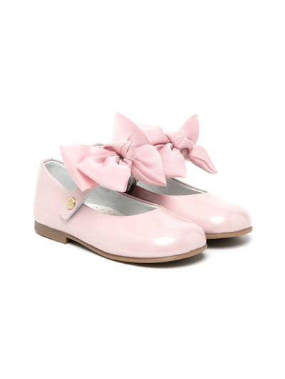 Andanines Kids' Bow-detail Ballerinas In Pink