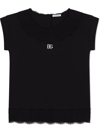 Dolce & Gabbana Interlock Dg-logo Dress In Black