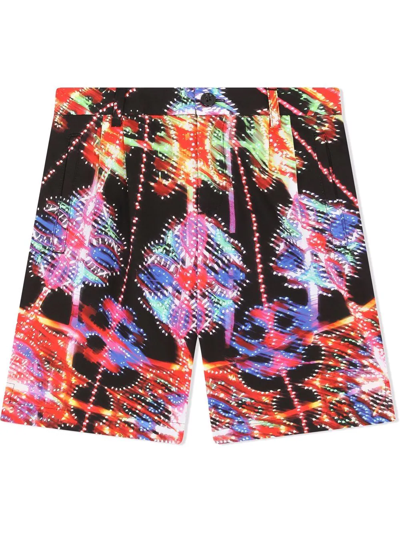 Dolce & Gabbana Kids' Bermuda With All-over Graphic Print In Luminarie Pop