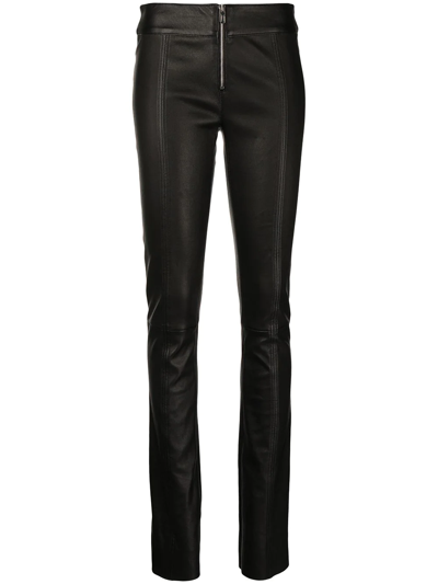 Drome High-waisted Leather Pants In Brown | ModeSens