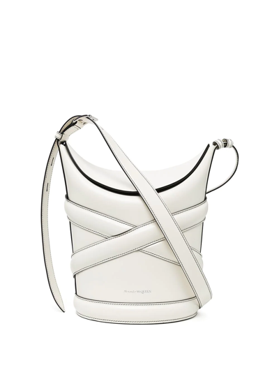 Alexander Mcqueen The Curve Shoulder Bag In White