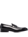 HENDERSON BARACCO ALMOND TOE LEATHER LOAFERS