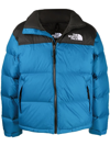 The North Face Blue And Black 1996 Retro Nuptse Puffer Jacket In Black