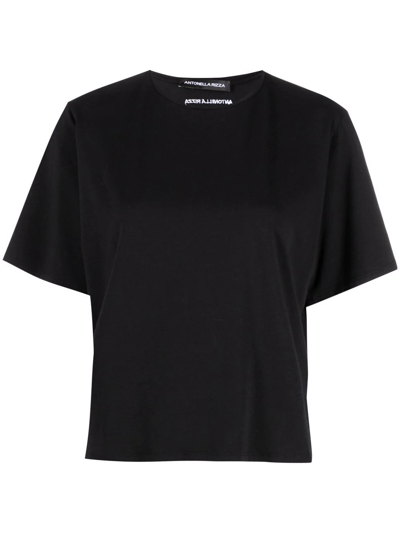 Antonella Rizza Round Neck Short-sleeved T-shirt In Black