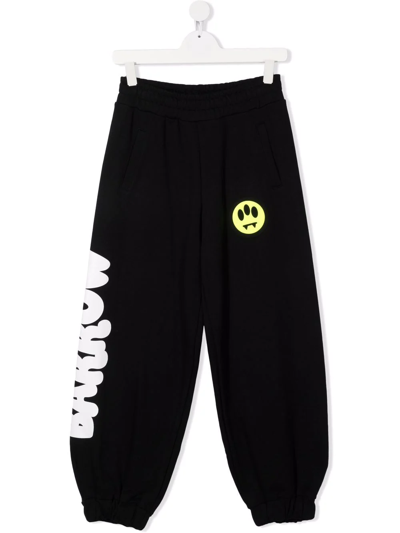 Barrow Kids' Logo-print Track Pants In Black