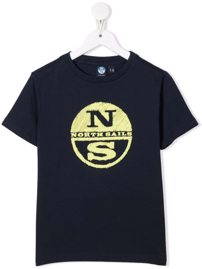 North Sails Teen Logo-print T-shirt In Blue