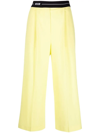 MSGM LOGO-WAIST CROPPED TROUSERS
