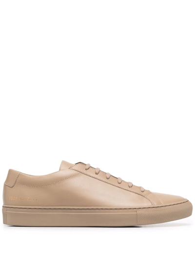 Common Projects Low Top Leather Sneakers In Brown