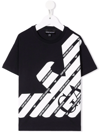 Emporio Armani Little Boy's & Boy's Logo Crewneck T-shirt In Blue