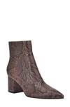 Marc Fisher Ltd Jarli Bootie In Dark Tan Leather