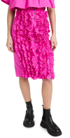 Msgm Ruffle-detail High-waisted Skirt In Fuchsia