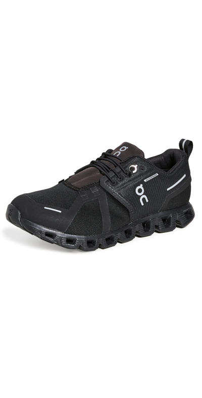 ON CLOUD 5 WATERPROOF SNEAKERS ALL BLACK