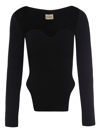 KHAITE SWEATER WITH RIBBED FABRIC
