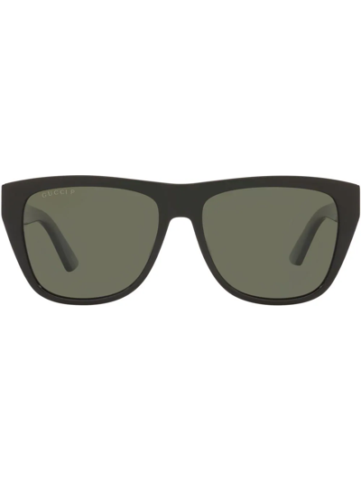 Gucci Rectangular-frame Sunglasses In Black