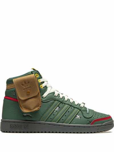 Adidas Originals Top Ten High-top Sneakers In Green