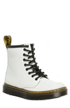 Dr. Martens' Kids' Zavala Lace Up Boot In White T Lamper Leather