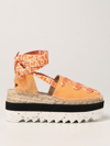 Stella Mccartney Gaia  Wedge Espadrilles In Yellow