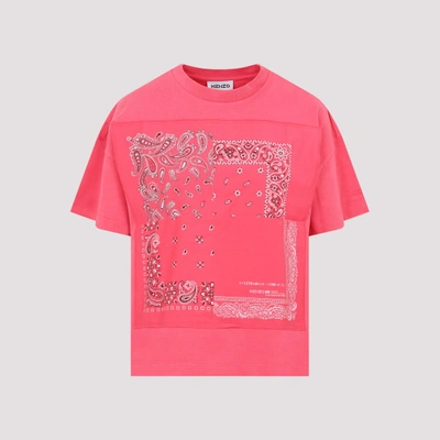 Kenzo 'bandana' Loose-fit T-shirt In Fushia Fonce
