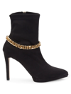 JESSICA SIMPSON WOMEN'S VALYN4 CHAINED STILETTO SOCK BOOTIES