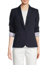 Tommy Hilfiger Women's Long Single-button Blazer In Midnight