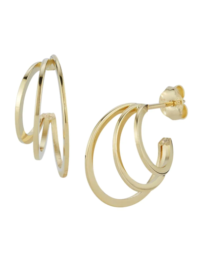 Saks Fifth Avenue Women's 14k Yellow Gold Triple Hoop Earrings