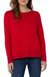 Liverpool Los Angeles Raglan Sleeve Sweater In Bright Red