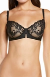 Simone Perele Saga Non-padded Lace Demi Bra In Black/blk