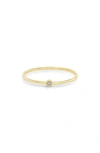 Zoë Chicco Diamond Bezel Ring In Yellow Gold