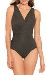 Miraclesuit Twisted Sisters Esmerelda One-piece Swimsuit Women's Swimsuit In Olivetta Green