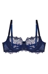 Dita Von Teese Vedette Underwire Balconette Bra In Navy