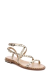 Ash Play Stud-embellished Sandals In Light Gold