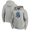 Fanatics Men's Big And Tall Heather Gray Seattle Kraken Primary Logo Pullover Hoodie In Heather Gray