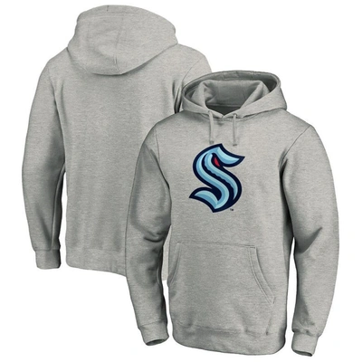 Fanatics Men's Big And Tall Heather Gray Seattle Kraken Primary Logo Pullover Hoodie