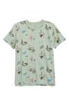 Treasure & Bond Kids' Relaxed Fit Graphic Tee In Green Desert Cacti