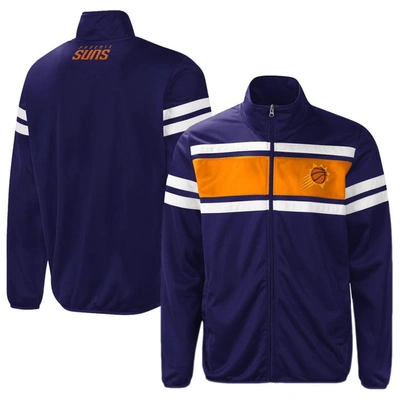 G-iii Sports By Carl Banks Purple/orange Phoenix Suns Power Pitcher Full-zip Track Jacket