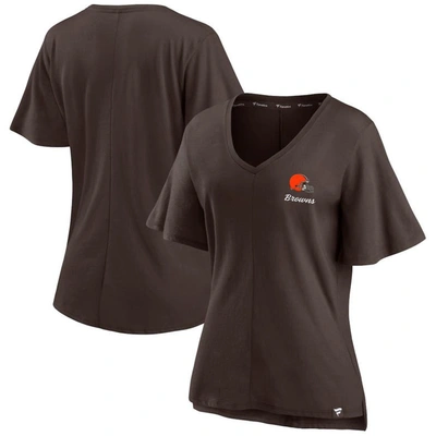 Fanatics Branded Brown Cleveland Browns Southpaw Flutter V-neck T-shirt