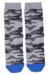 Golden Goose Camouflage Crew Socks In Dark Grey/ Bluette
