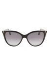 VICTORIA BECKHAM GUILLOCHÉ 57MM GRADIENT CAT EYE SUNGLASSES