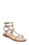 Ash Play Stud-embellished Sandals In Light Gold