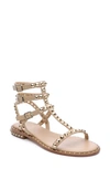 Ash Play Buckle-trio Stud Gladiator Sandals In Skin